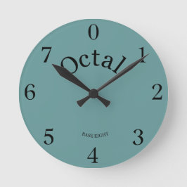 Redondo O relógio octal vive a sua vida na base 8