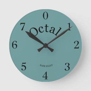 Redondo O relógio octal vive a sua vida na base 8