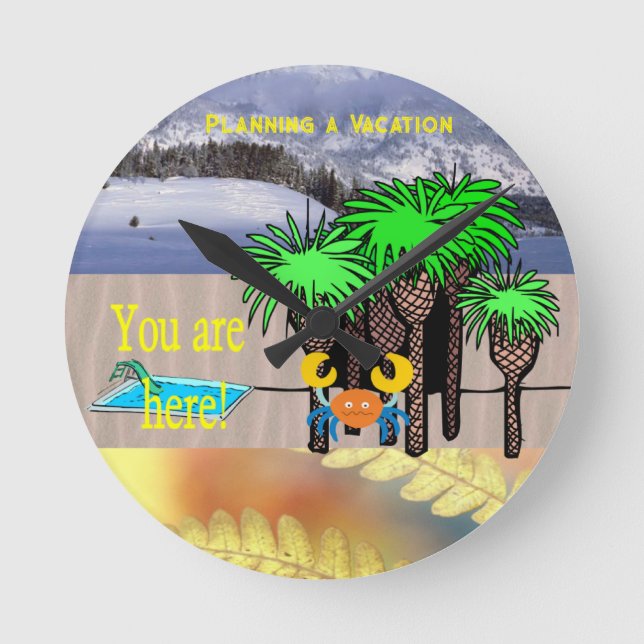 Redondo Planejando um Relógio de Férias (Frente)