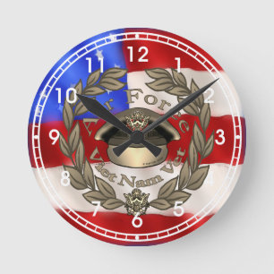 Redondo Relógio Air Force Viet Nam Vet
