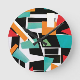 Redondo Relógio Arredondado Geométrico