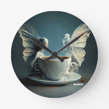 Relógio Artístico Anjos do Café