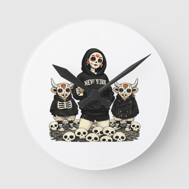 Redondo Relógio Calavera & Coo (Frente)