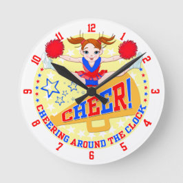 Redondo Relógio cheerleaderes