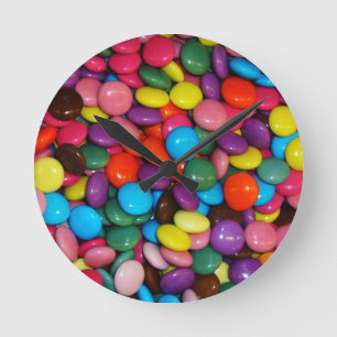 Redondo Relógio Colorido de Muro de Candy