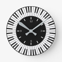 Relógio com Design de Chaves de Piano