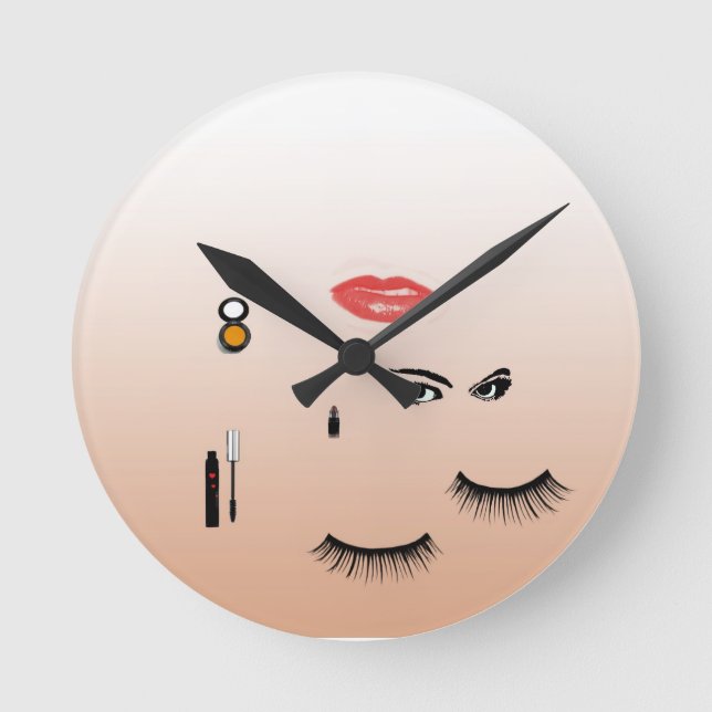 Redondo Relógio cosmético (Frente)