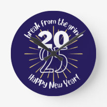 Relógio de Ano Novo 2025 Feliz