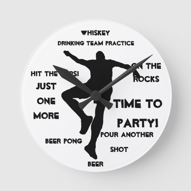 Redondo Relógio de bar das cavernas (Frente)