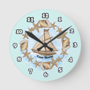 Redondo Relógio de barco Mariner antigo