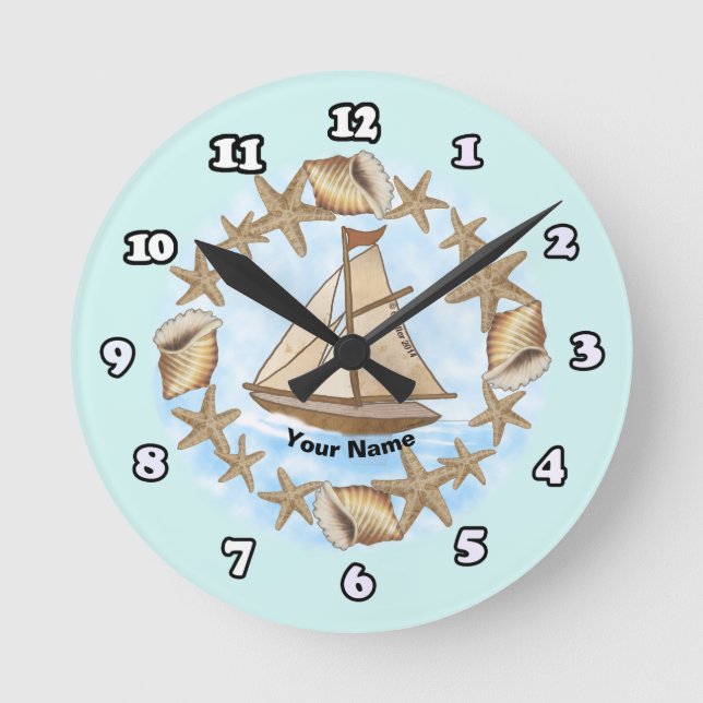 Redondo Relógio de barco Mariner antigo (Frente)