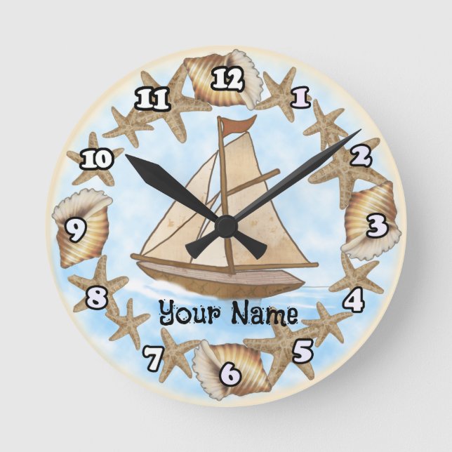 Redondo Relógio de barco Mariner antigo (Frente)