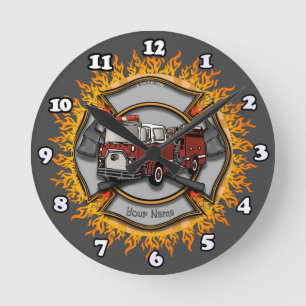 Redondo Relógio de Bombeiros Cruz de Malta