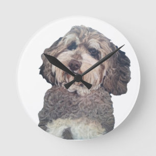 Redondo Relógio de cão Cockapoo