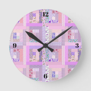 Redondo Relógio de colcha cor-de-rosa decoração minimalist
