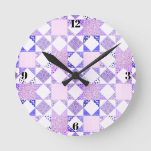 Redondo Relógio de colchação roxo decoração minimalista pa