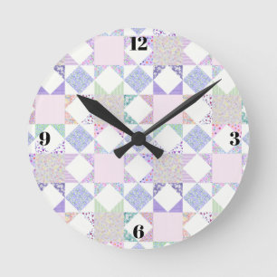 Redondo Relógio de colchas pastel decoração minimalista pa