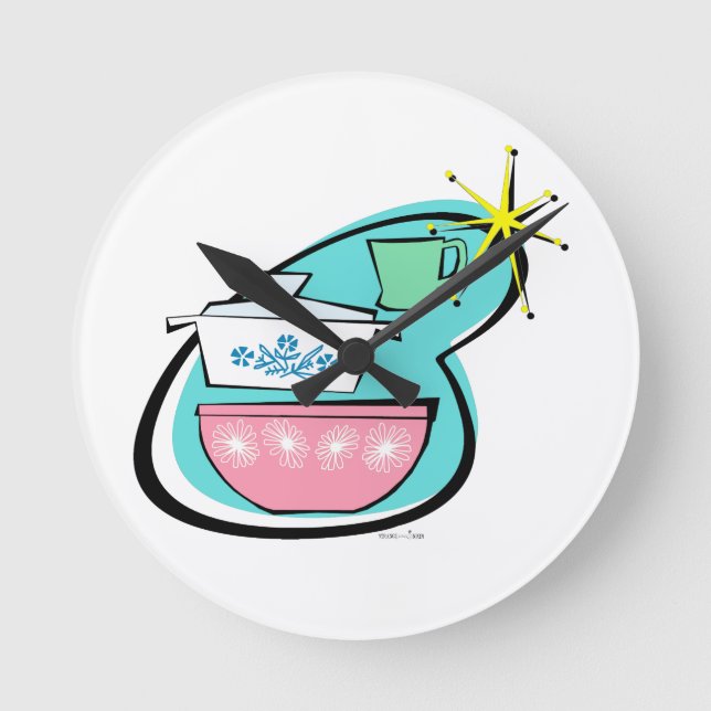 Redondo Relógio de Design de Software Atômica (Frente)