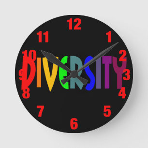 Redondo Relógio de diversidade
