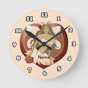 Redondo Relógio de Fada de Chocolate