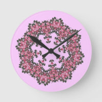 Relógio de Flores Rosa