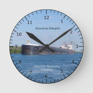Redondo relógio de integridade americana