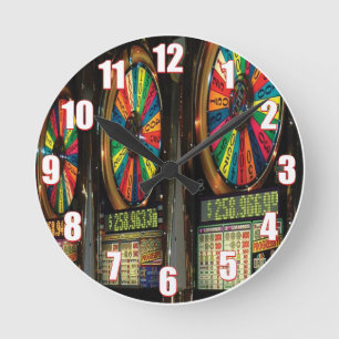 Redondo Relógio de Máquina de Slot em Las Vegas