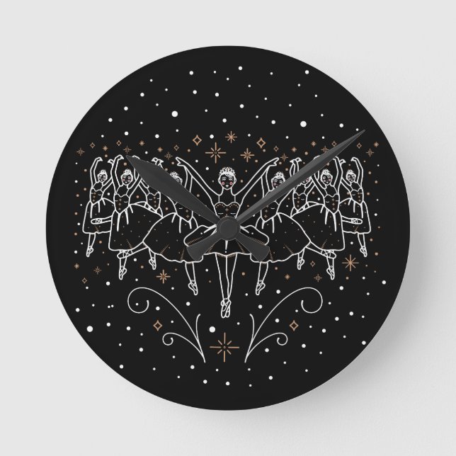 Redondo Relógio de Muro de Natal do Nono Dia (Frente)