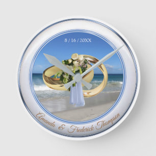 Redondo Relógio de Presente de Casamento de Praia
