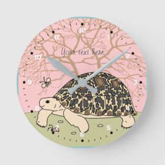 Redondo Relógio de tartaruga-leopardo personalizável