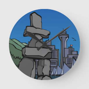 Redondo Relógio de Vancouver Oferece Relógio de Decoraç