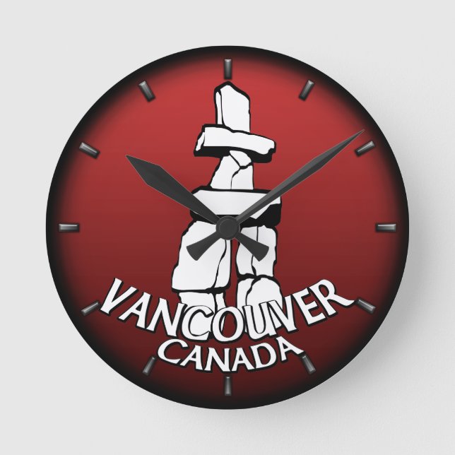 Redondo Relógio de Vancouver Oferece Relógio de Decoração  (Frente)