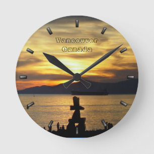 Redondo Relógio de Vancouver Personalizado de Parede de V