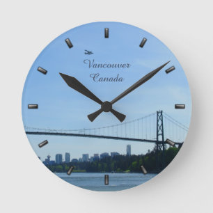 Redondo Relógio de Vancouver Personalizado de Parede de V