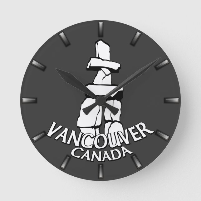 Redondo Relógio de Vancouver Presentes Decoração Relógio d (Frente)