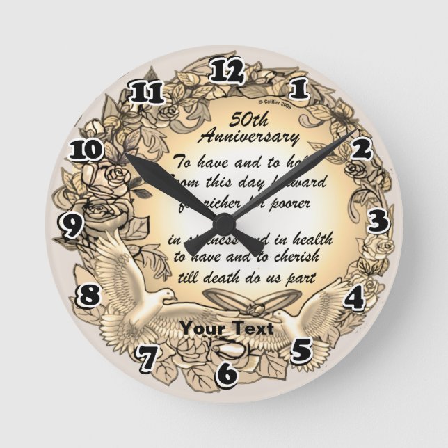 Redondo Relógio do 50º Aniversário (Frente)