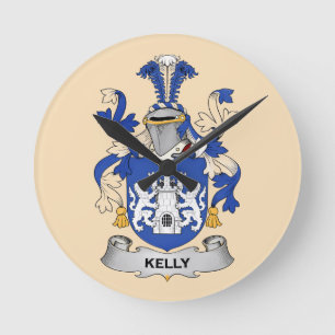Redondo Relógio do Brasão de Armas Kelly