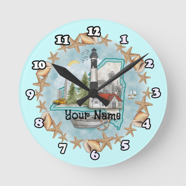 Redondo Relógio do farol de Nova York (Frente)