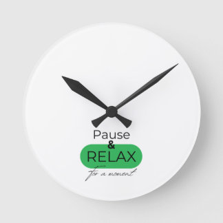 Redondo Relógio fixe: Pause e relaxe por um momento