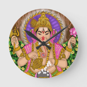 Redondo Relógio Ganesha