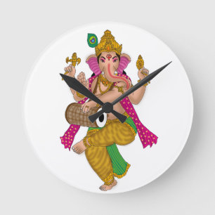 Redondo Relógio Ganesha Dançante