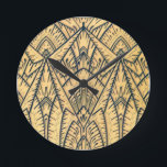 Redondo Relógio Geométrico Art Déco<br><div class="desc">Perfeito para a casa art déco.</div>