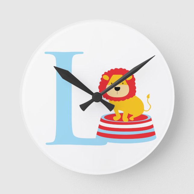 Redondo Relógio inicial da letra L (Frente)