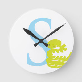 Redondo Relógio inicial da letra S