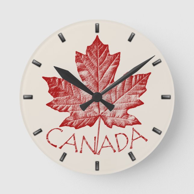 Redondo Relógio Legal do Canadá, Souvenir Wall Clocks - Pr (Frente)