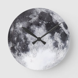 Redondo Relógio Moon Clock cenário edição Lunar.