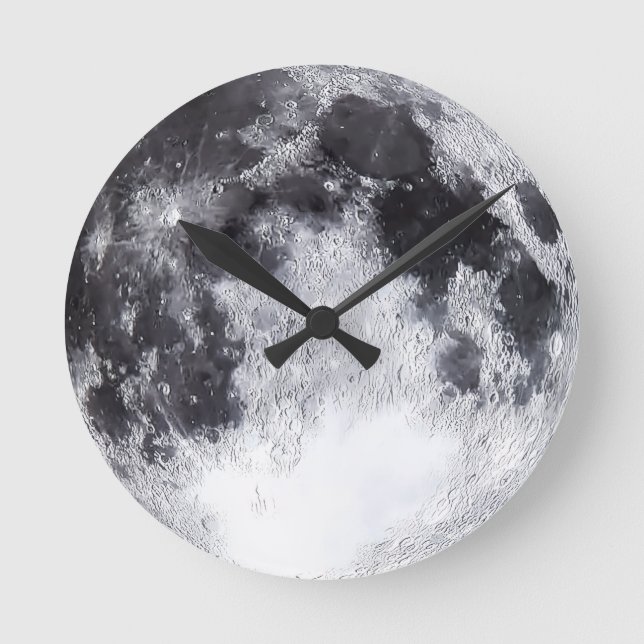 Redondo Relógio Moon Clock cenário edição Lunar. (Frente)