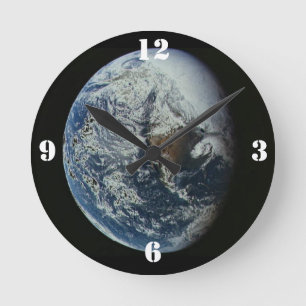 Redondo Relógio Mundial da Parede Planeta Terra