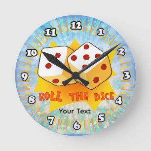 Redondo Relógio Roll The Dice