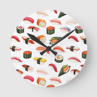 Redondo relógio sushi novelty